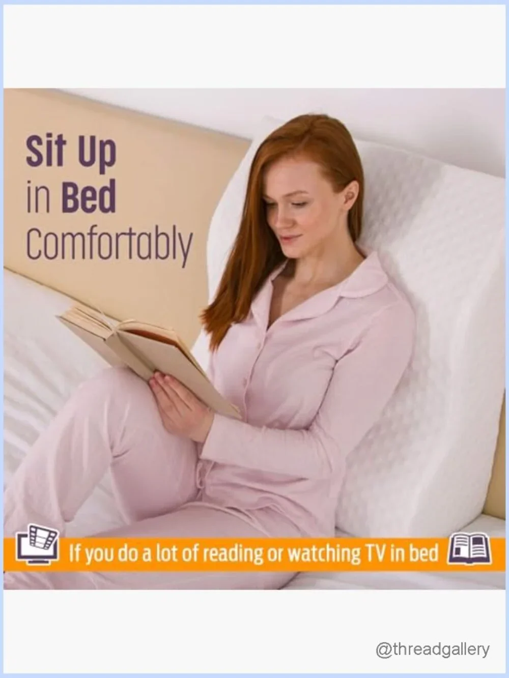Memory Foam Wedge Pillow for Acid Reflux & Snoring Relief